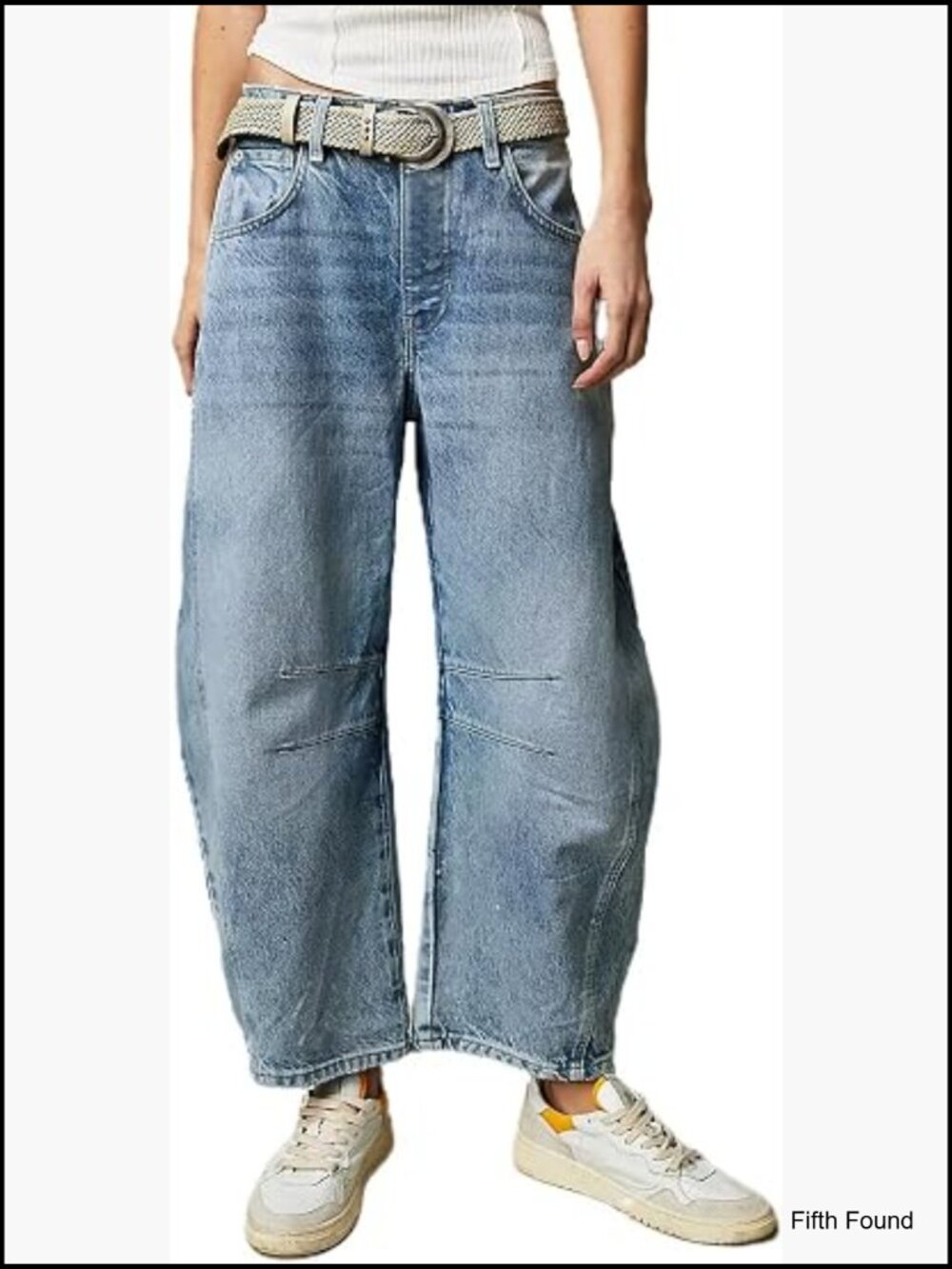 Mid Rise Barrel Leg Vintage Jeans Wide Leg Non Stretch Denim Pants